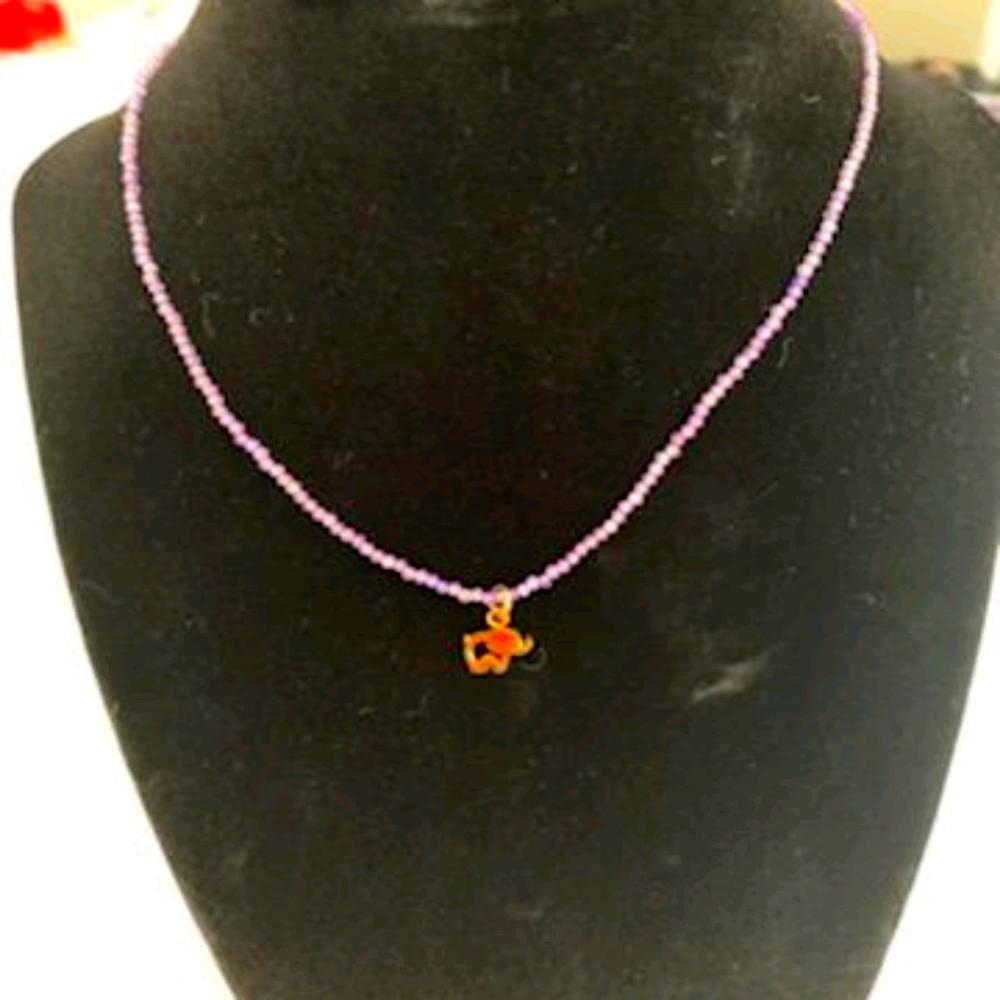 Beautiful necklace made of natural beads